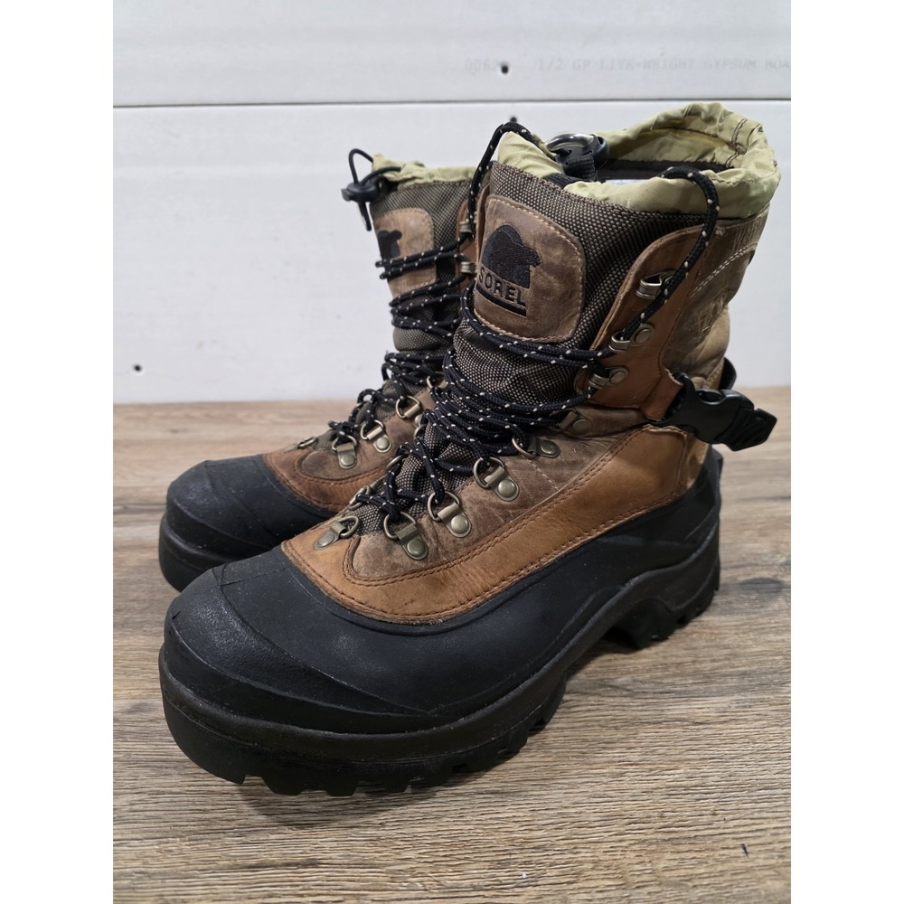 Sorel Boot Men 11 Tan Conquest Suede Leather Gorpcore Waterproof NM1049-265